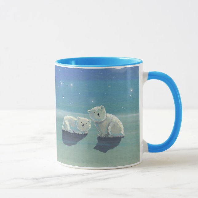Polar Bear Cubs Holiday Tasse (Rechts)