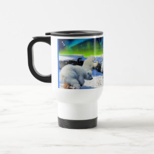 Polar Bear Cubs Spielen bei Snow Fantasy Art Tasse