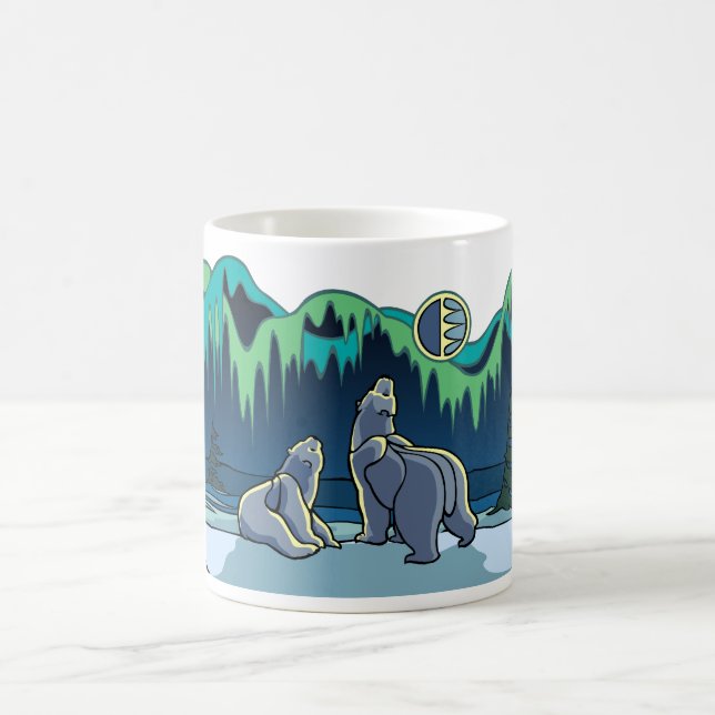 Polar Bear Cup Tribal Bear Art Tasse Cups Bärenges (Mittel)