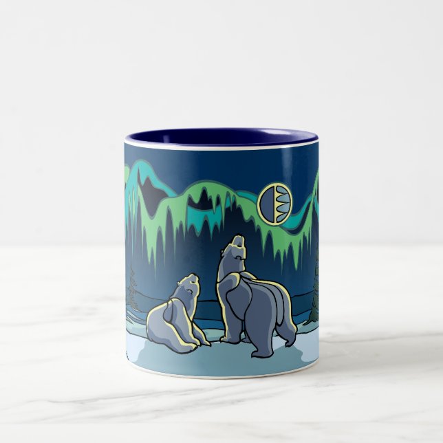 Polar Bear Cup Tribal Bear Art Tasse Cups Bärenges (Mittel)