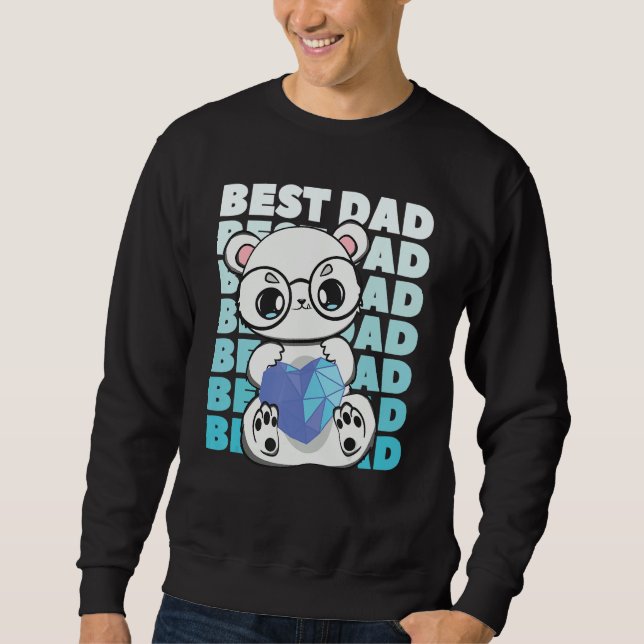 Polar Bear Dad Parent Best Papa Bear Fathers Day A Sweatshirt (Vorderseite)
