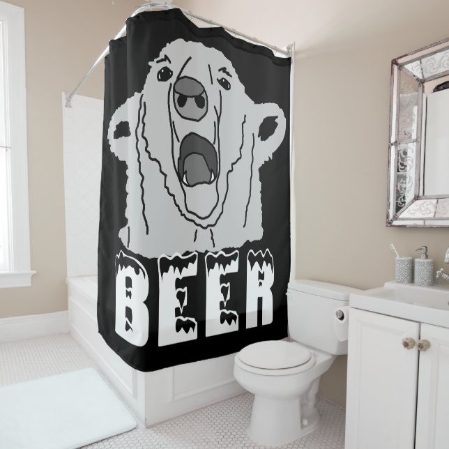 Polar Bear Dark Duschvorhang (Beispiel)