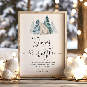 Polar bear Diaper Tombola Poster