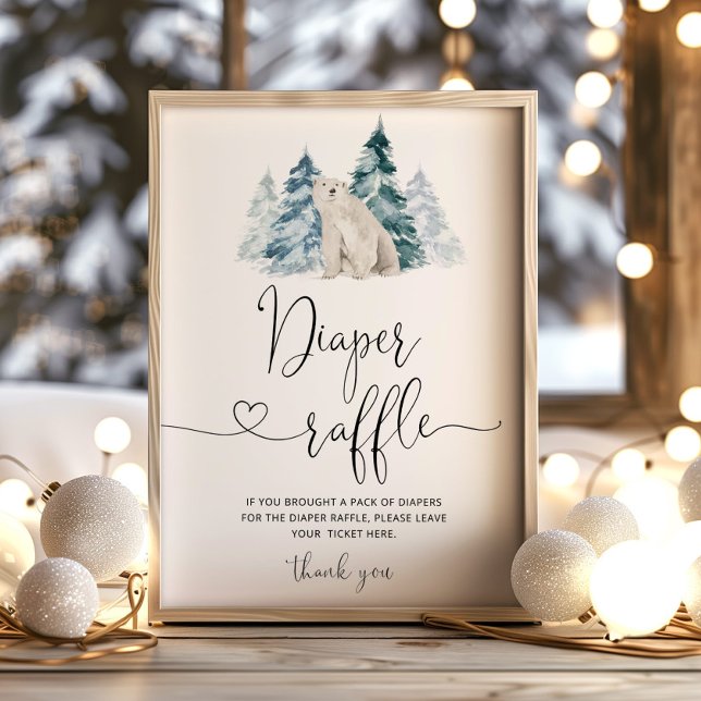 Polar bear Diaper Tombola Poster (Von Creator hochgeladen)