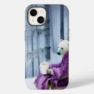 Polar Bear Drink Coffee Case-Mate iPhone 14 Hülle