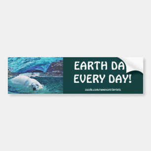 Polar Bear Earth Day Arctic Animal Autoaufklebers Autoaufkleber