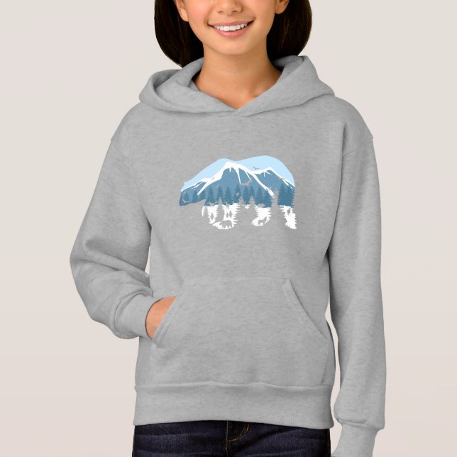 Polar Bear Eskimos Wolf Nature Wildlife Hoodie (Vorderseite)