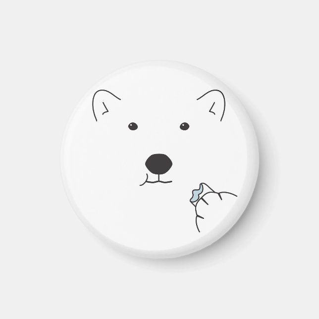 Polar Bear Ess a Marshmallow Magnet (Vorne)
