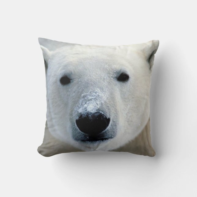 Polar Bear Face Kissen (Vorderseite)