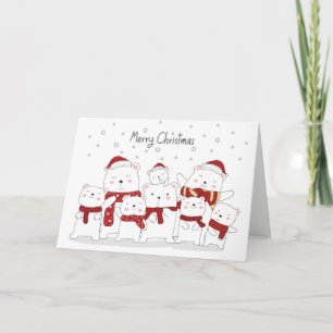 Polar Bear Family Christmas Card Feiertagskarte
