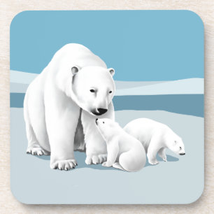 Polar Bear Family Untersetzer