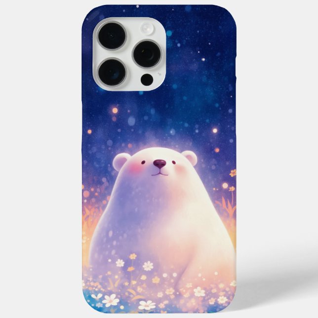Polar Bear Floral World Case-Mate iPhone Hülle (Rückseite)