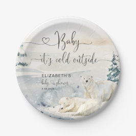 Polar Bear | Forest Baby Dusche Pappteller