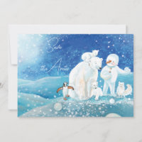 Polar Bear, Fox, Pinguin & Snowman Rettete die Ark