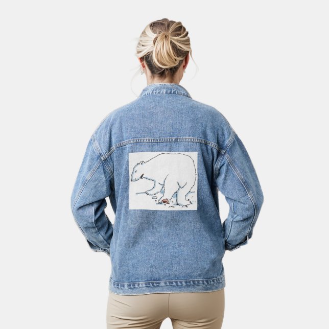 Polar Bear Frauen Denim Jacke (Modell)