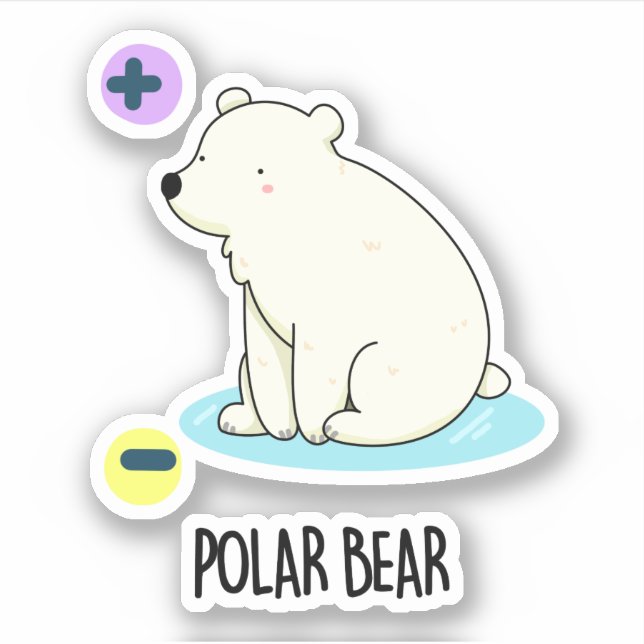 Polar Bear Funny Science Pub Aufkleber (Vorderseite)