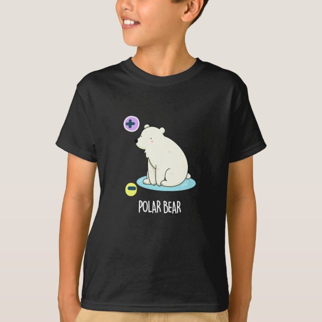 Polar Bear Funny Science Pub Dark BG T-Shirt (Vorderseite)