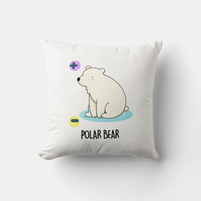 Polar Bear Funny Science Pub Kissen (Vorderseite)