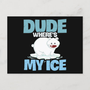 Polar Bear Global Warming Climate Change Postkarte