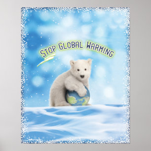 Polar Bear Global Warming Poster