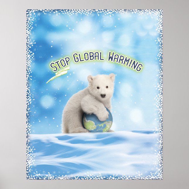 Polar Bear Global Warming Poster (Vorne)