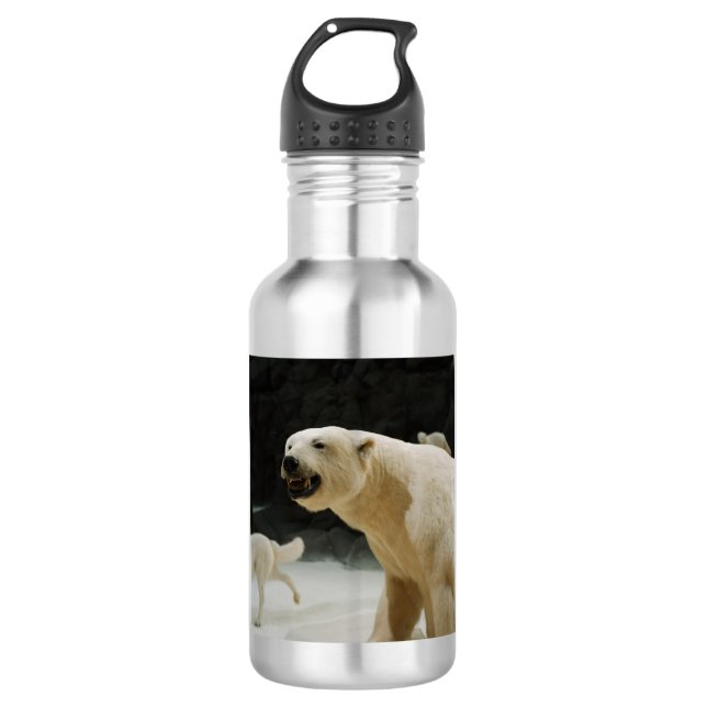 Polar Bear Gras Wasserflasche (Vorderseite)
