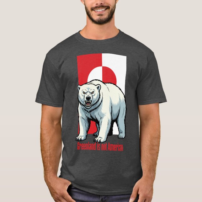 Polar bear Greenland is not American T-Shirt (Vorderseite)