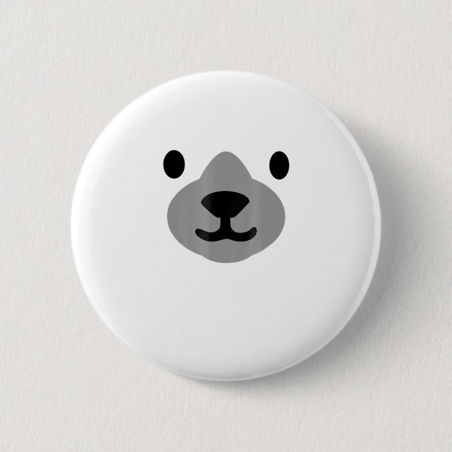 Polar Bear Halloween Kostüm Funny Adulls Kinder Button (Vorderseite)