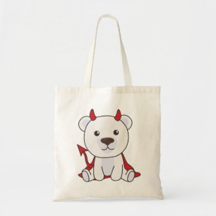 Polar Bear Halloween Niedlicher Teufel Kinder Hexe Tragetasche