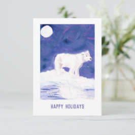 Polar Bear Holiday Card Dankeskarte