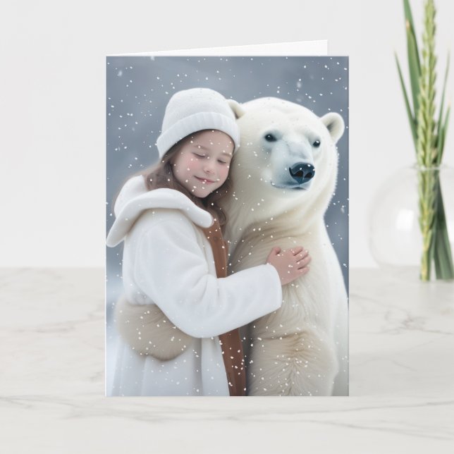 Polar Bear Hug Karte (Vorderseite)