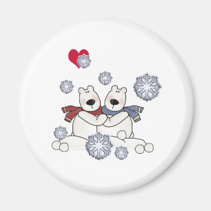 Polar Bear Hug Magnet