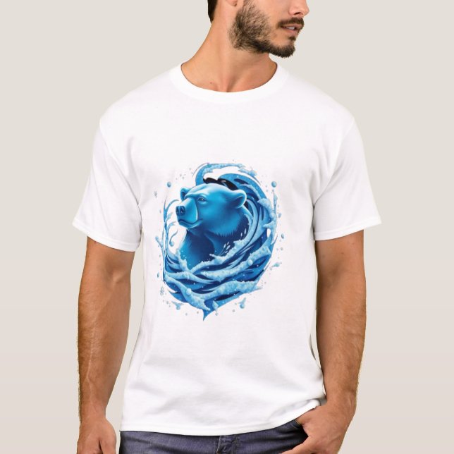 Polar Bear in a snowstorm classic t-shirt (Vorderseite)