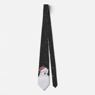 Polar Bear in Snowflakes Neck Tie Krawatte