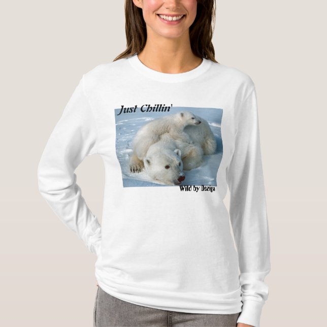 Polar Bear Just Chillin' Geschenke T-Shirt (Vorderseite)