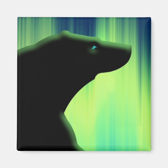 Polar Bear Kühlschrank Magent Wildlife Art Kitchen Magnet (Vorne)