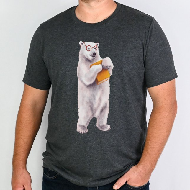 Polar Bear Librarian Book Lover T-Shirt (Von Creator hochgeladen)
