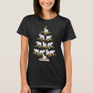 Polar Bear   Lights Xmas Santa Polar Bear Christma T-Shirt