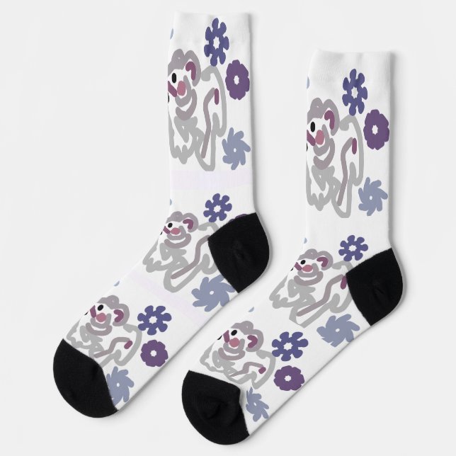 Polar bear love socken (Linkes Detail)