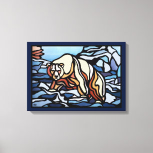 Polar Bear Malerei kanadische Wildlife Canvas Prin Leinwanddruck