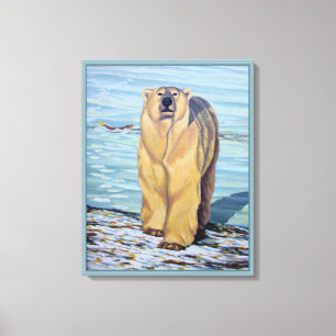 Polar Bear Malerei kanadische Wildlife Canvas Prin Leinwanddruck