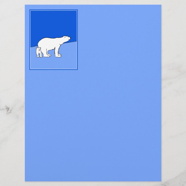 Polar Bear Mama and Cub Painting - Wildlife Art (Vorderseite)