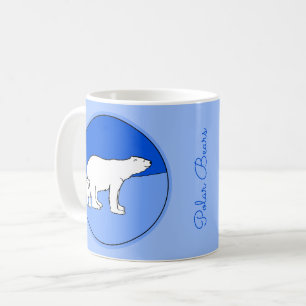 Polar Bear Mama and Cub Painting - Wildlife Art Kaffeetasse