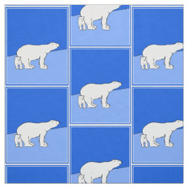 Polar Bear Mama and Cub Painting - Wildlife Art Stoff