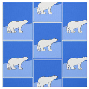 Polar Bear Mama and Cub Painting - Wildlife Art Stoff