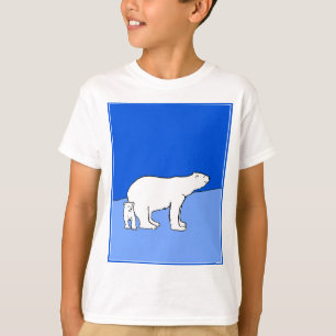Polar Bear Mama and Cub Painting - Wildlife Art T-Shirt