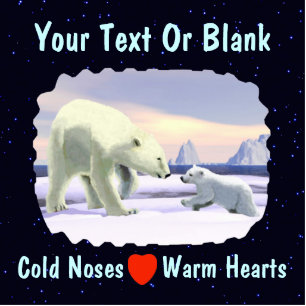 Polar Bear - Mama Nose Best Fotoskulptur Magnet