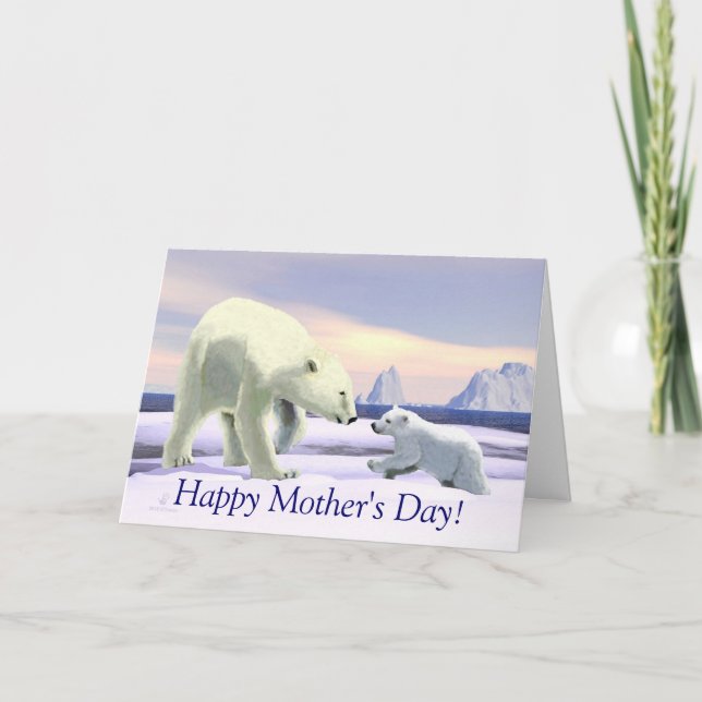 Polar Bear - Mama Nose Best Karte (Vorderseite)