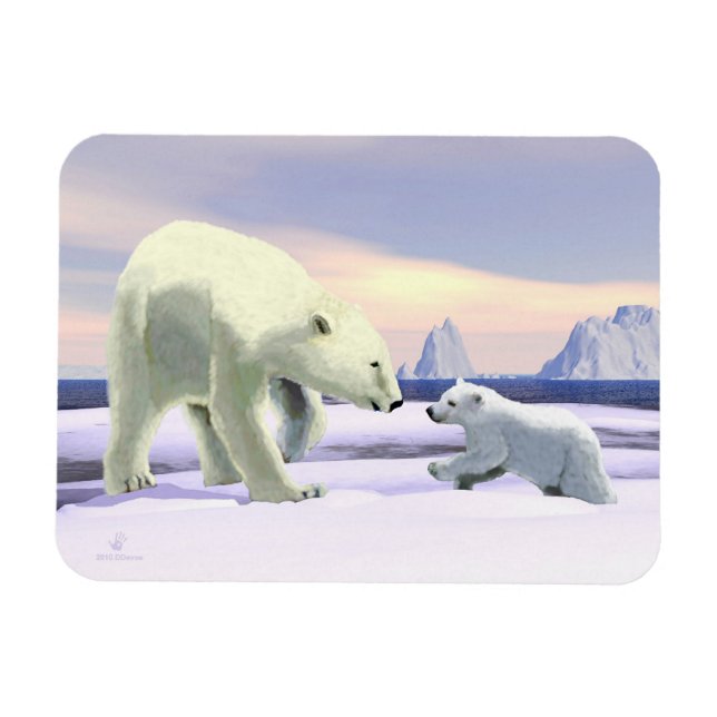 Polar Bear - Mama Nose Best Magnet (Horizontal)