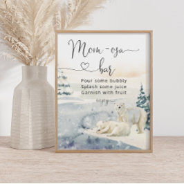 Polar Bear Mama osa Bar Poster